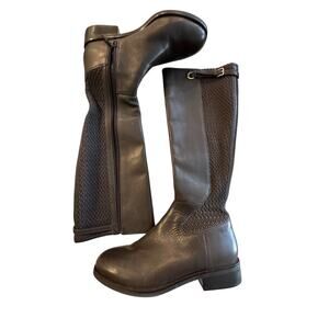 Cole Haan Women's Brown Stretch Rockland Tall Leather Riding Boots Size 7